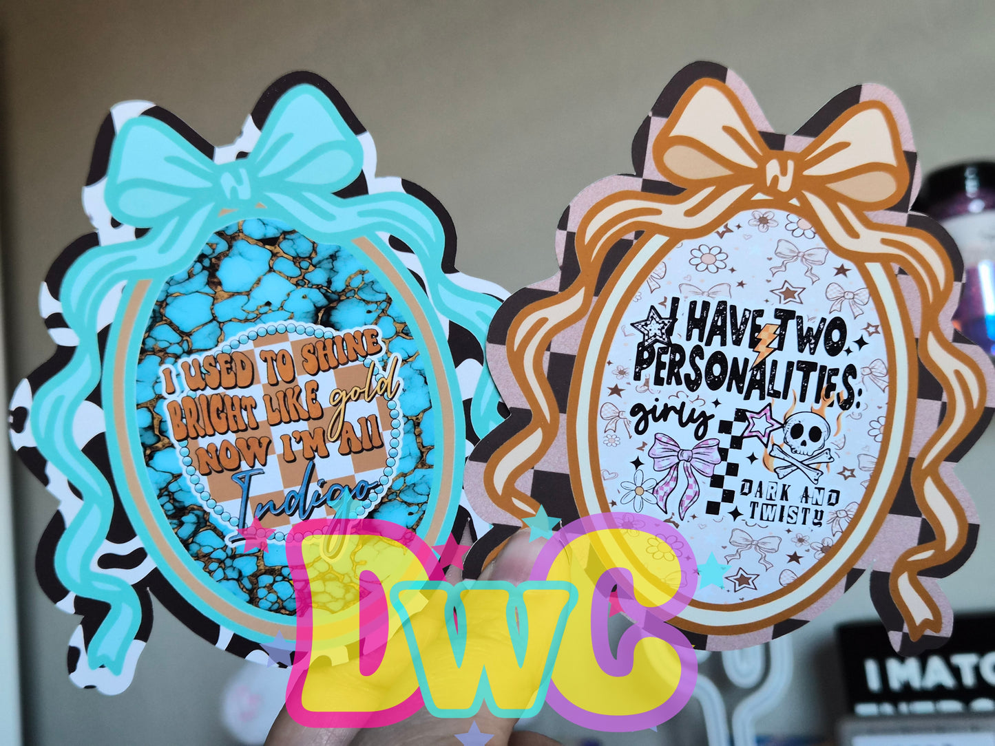 Abc Oval frame cardstock