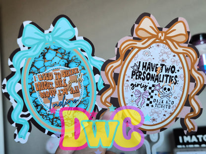 Abc Oval frame cardstock